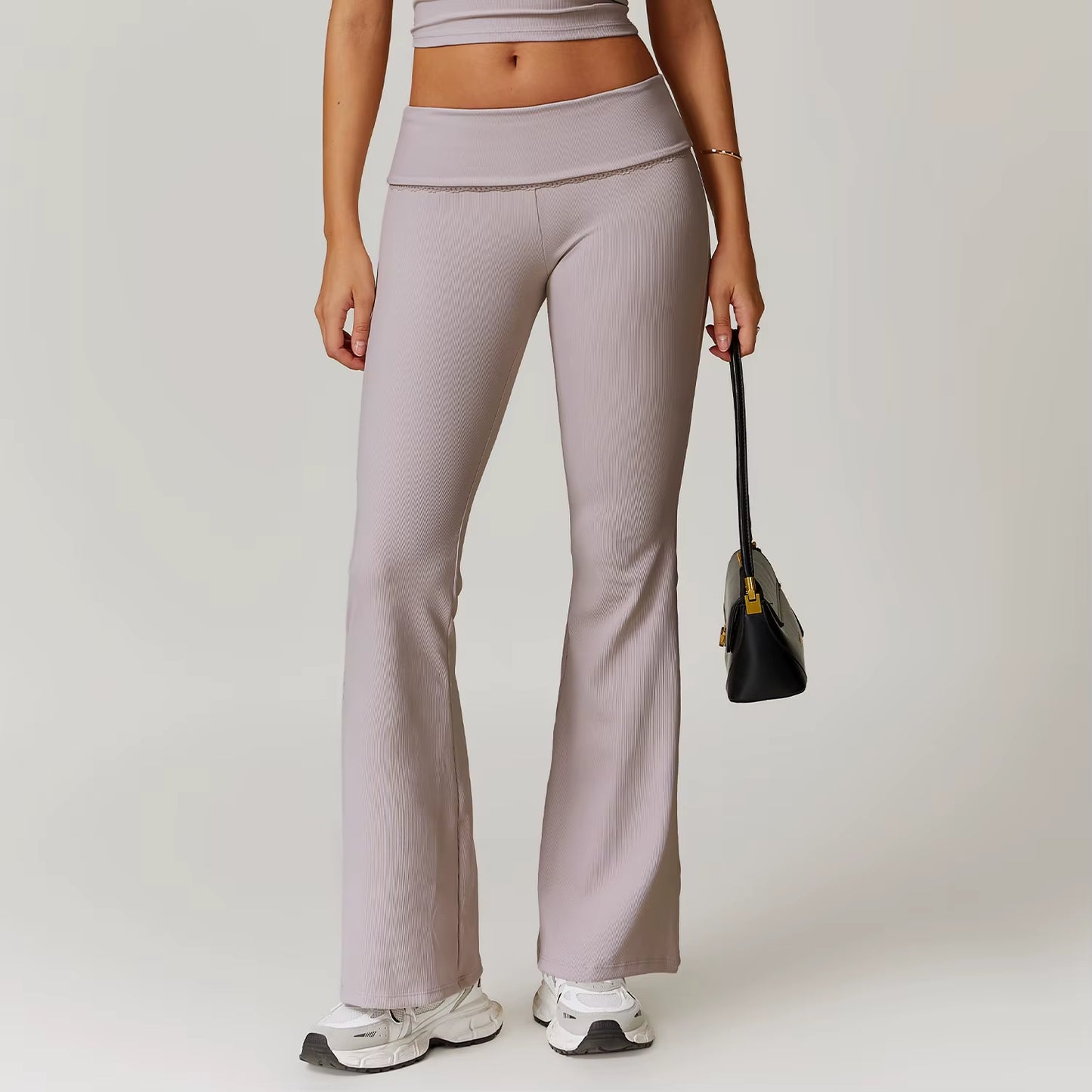 Flared Bottom Pants Wide Leg Skinny Hip Lifting Yoga Pants Latin Dance High Waisted Micro Leisure Gym Sweatpants Pilates