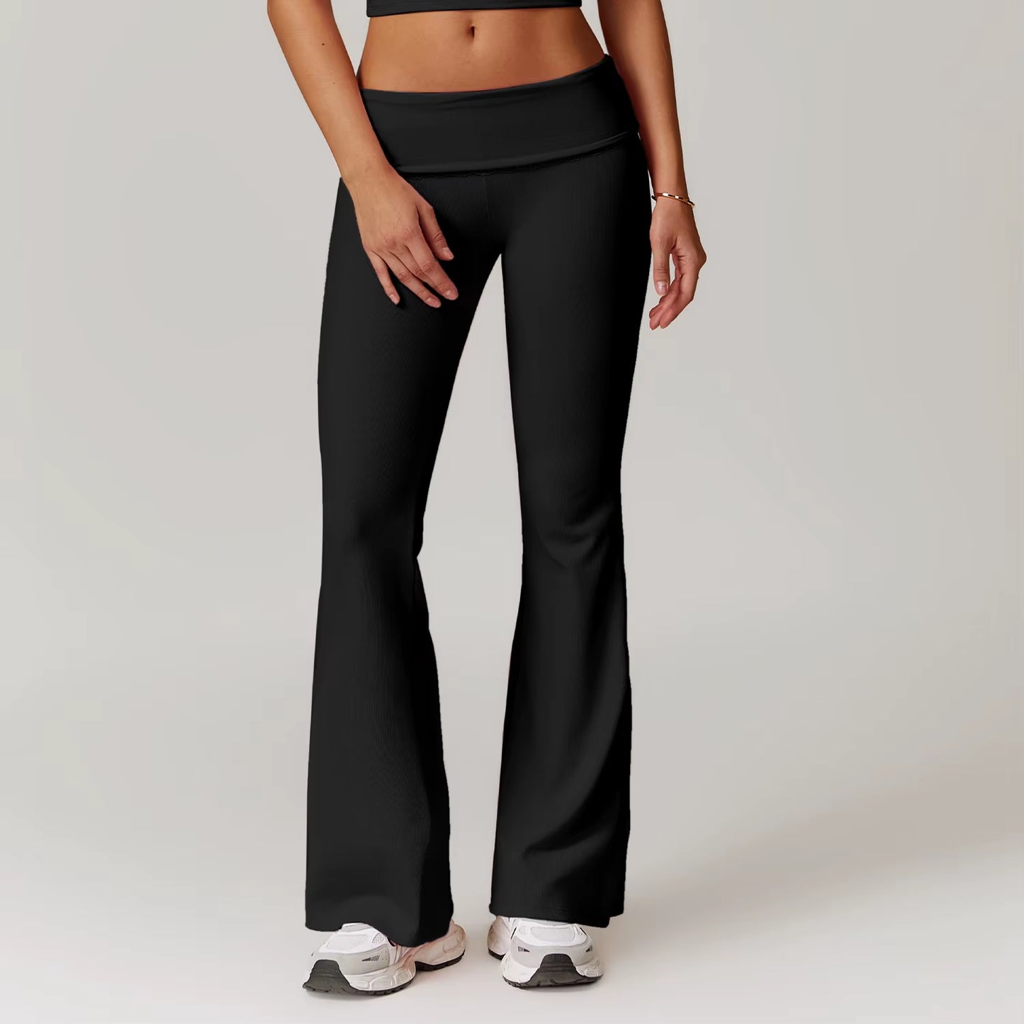 Flared Bottom Pants Wide Leg Skinny Hip Lifting Yoga Pants Latin Dance High Waisted Micro Leisure Gym Sweatpants Pilates