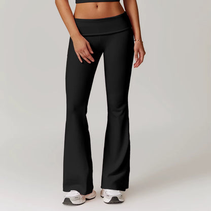 Flared Bottom Pants Wide Leg Skinny Hip Lifting Yoga Pants Latin Dance High Waisted Micro Leisure Gym Sweatpants Pilates