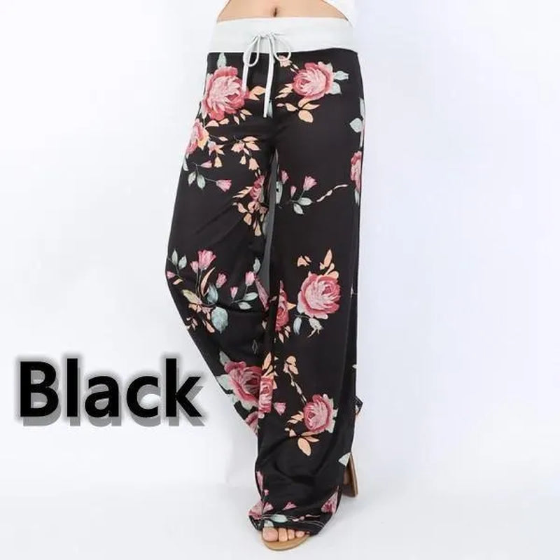 Women Fashion Loose Casual Baggy Long Pants Wide Leg Elastic Waist Cotton Linen Flare Yoga Trousers plus Size